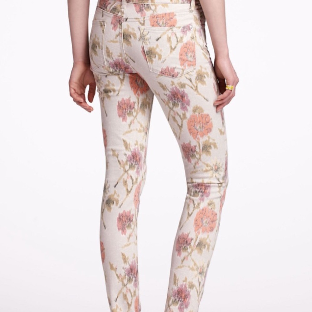 Anthropologie Floral Jeans - Picture 3 of 7